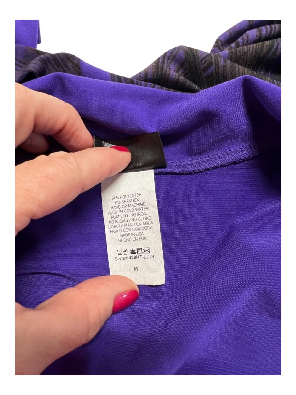 EUC Jostar Purple & Black Beaded Peacock Drape Cardigan Travel Friendly | Size M - Picture 7 of 7